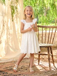 -Robe fille broderie anglaise coton