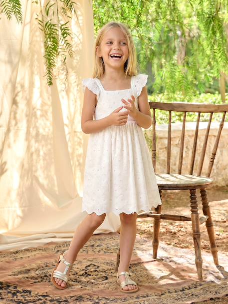Fille-Robe fille broderie anglaise coton