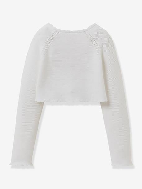 Korte bolero met knopen wit - vertbaudet enfant 