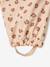 Bedrukte regenjas met capuchon voor baby's, gevoerd met fleece oudroze+vanille - vertbaudet enfant 