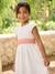 Robe fête patineuse nœud blanc+vert sauge - vertbaudet enfant 