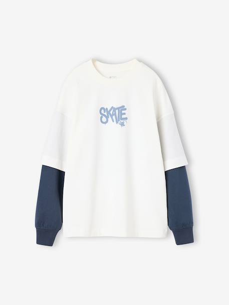 T-shirt manches longues garçon écru - vertbaudet enfant 