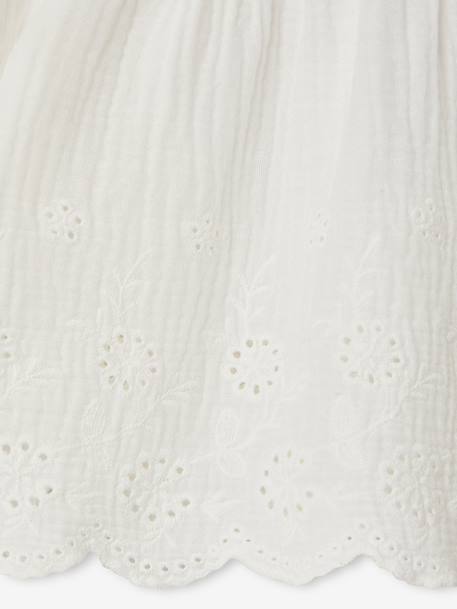 Geborduurde babyblouse ecru+okergeel - vertbaudet enfant 