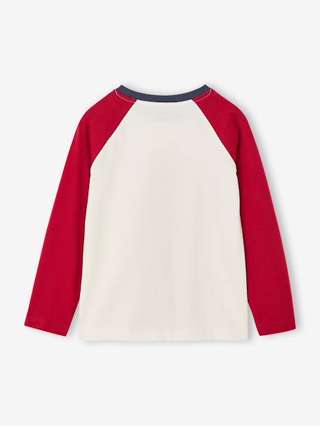 T-shirt manches longues garçon bordeaux+ocre+vert sauge - vertbaudet enfant 