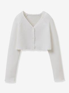 Meisje-Trui, vest, sweater-Vest-Korte bolero met knopen