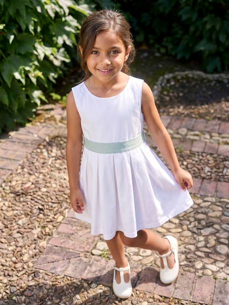 Fille-Robe-Robe de cérémonie motifs fleurs fille
