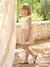 Meisjesjurk met 2-in-1 effect beige+ecru+indigoblauw+lichtroze+roze, gestreept - vertbaudet enfant 