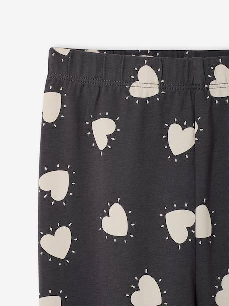 Set van 2 Basics meisjesleggings donkergrijs+kaki+rozenhout+saliegroen - vertbaudet enfant 