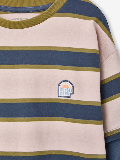 T-shirt manches longues garçon bleu moyen - vertbaudet enfant 