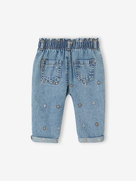 Jean mom bébé fille stone - vertbaudet enfant 
