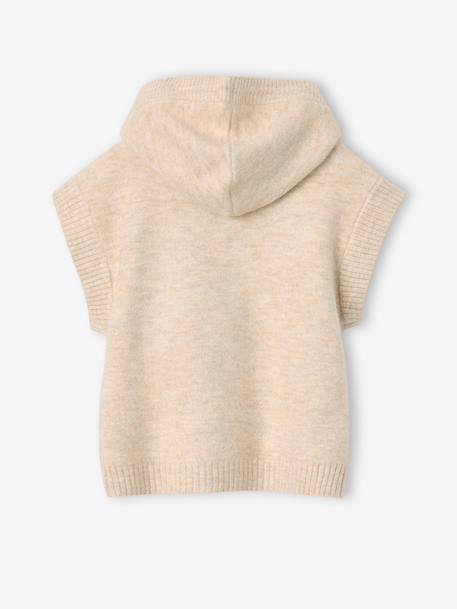 Mouwloos vest met capuchon beige - vertbaudet enfant 
