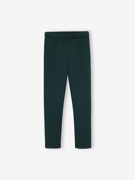Lot 2 Leggings fille doublés maille polaire anthracite+prune - vertbaudet enfant 