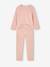 Set van 2 lange velours pyjama's roze (poederkleur) - vertbaudet enfant 
