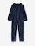 Set van 2 lange velours pyjama's roze (poederkleur) - vertbaudet enfant 