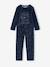 Set van 2 lange velours pyjama's roze (poederkleur) - vertbaudet enfant 