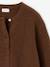 Gilet fille manches longues chocolat+vieux rose - vertbaudet enfant 