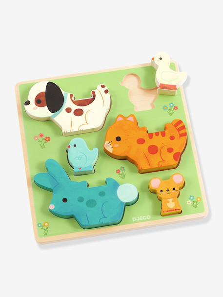 Houten puzzel DJECO groen - vertbaudet enfant 
