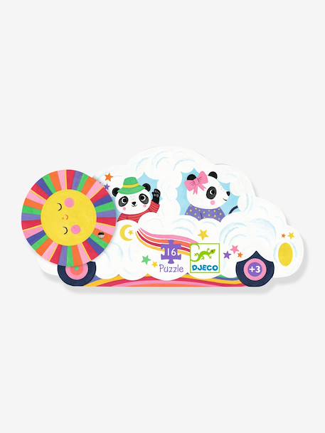 DJECO puzzel 16 stukjes wolkenauto meerkleurig - vertbaudet enfant 