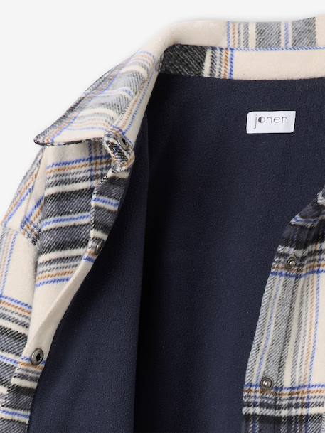 Gevoerde flanellen blouse jongen hazelnoot - vertbaudet enfant 