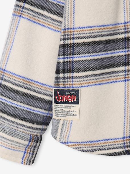 Gevoerde flanellen blouse jongen hazelnoot - vertbaudet enfant 