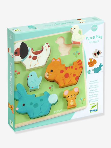 Puzzle encastrement Puzz and Play Friends vert - vertbaudet enfant 
