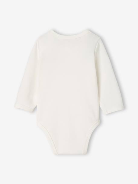 Lot de 3 bodies manches longues bébé écru - vertbaudet enfant 