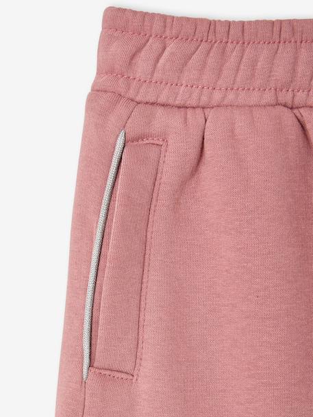Joggingbroek voor meisjes Basics lang koord marineblauw+oudroze - vertbaudet enfant 