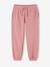 Joggingbroek voor meisjes Basics lang koord marineblauw+oudroze - vertbaudet enfant 