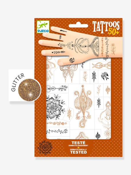 DJECO tijdelijke tattoos Oriëntaalse sfeer sinaasappel - vertbaudet enfant 