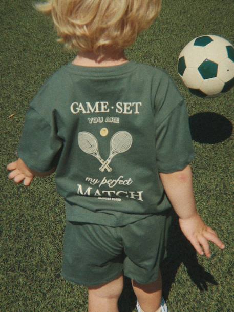 Ensemble T-shirt et short Famo vert - vertbaudet enfant 