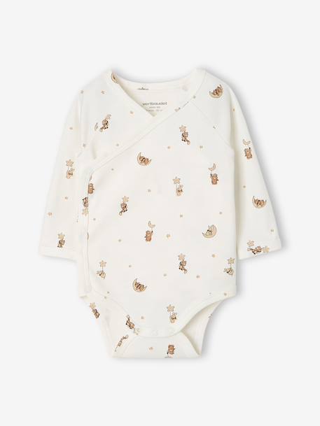 Set van 3 babyrompers met lange mouwen cappuccino - vertbaudet enfant 