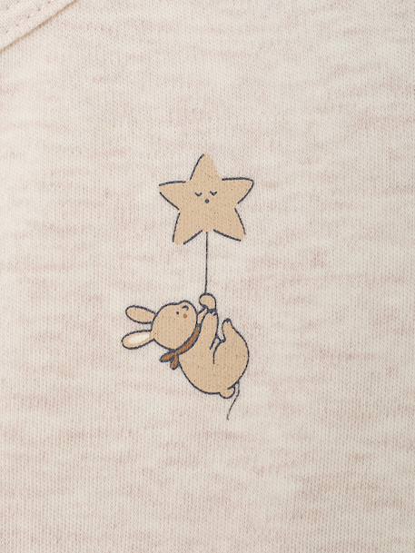Set van 3 babyrompers met lange mouwen cappuccino - vertbaudet enfant 
