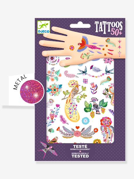 DJECO kindertattoos met veren paars - vertbaudet enfant 