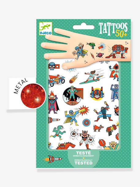 DJECO kindertattoos helden en boeven groen - vertbaudet enfant 
