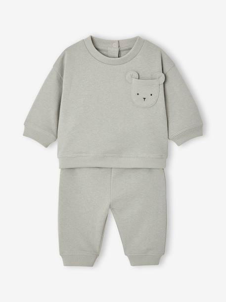 Sweatshirt en broek babyset ijsblauw - vertbaudet enfant 