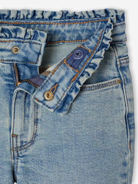 Slim jeans voor meisjes lichtblauw+middenblauw - vertbaudet enfant 