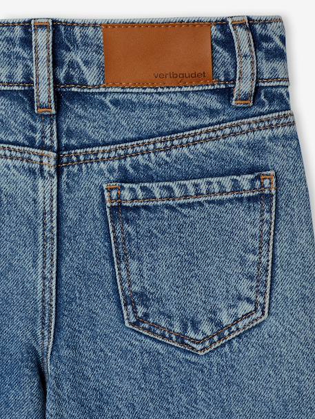 Wijde jeans voor meisjes Susan geborduurd donkerblauw+gebleekt denim+jeansblauw+middenblauw - vertbaudet enfant 