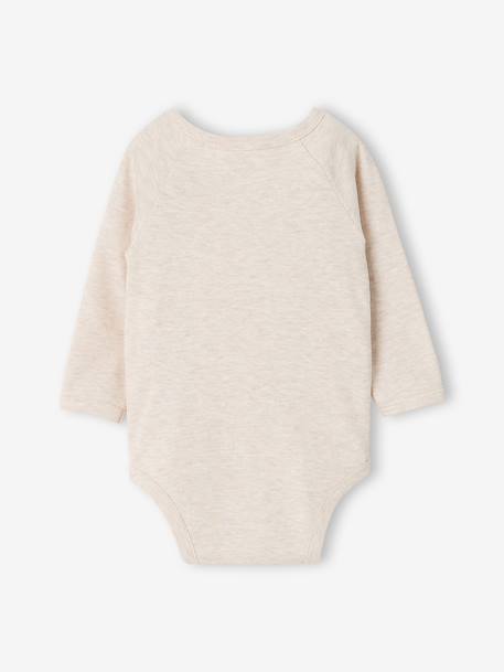 Set van 3 babyrompers met lange mouwen cappuccino - vertbaudet enfant 