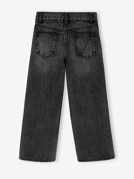 Jean fille large morphologik tour de hanches fin bleu clair+bleu foncé+bleu moyen+denim gris - vertbaudet enfant 