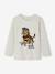 Jongensshirt met lange mouwen bordeauxrood+gemêleerd wit+leigrijs - vertbaudet enfant 