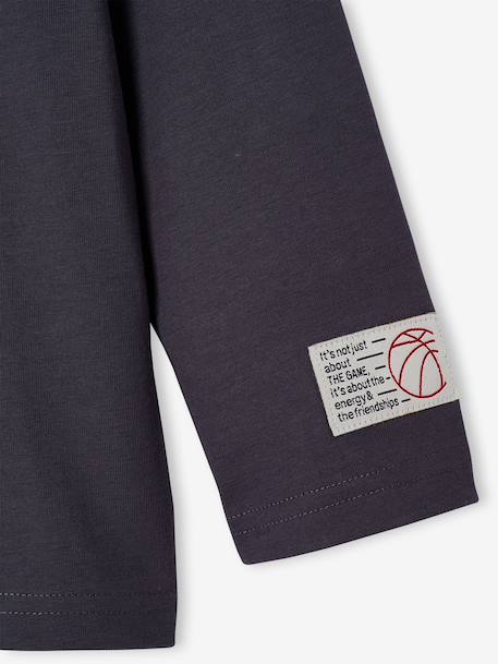 T-shirt manches longues garçon gris ardoise - vertbaudet enfant 
