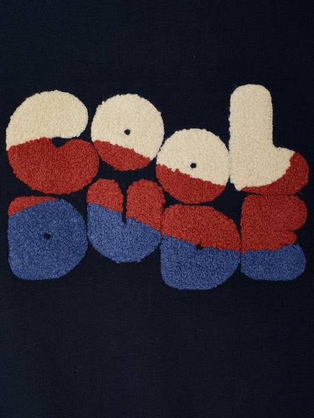 T-shirt manches longues garçon marine+noisette - vertbaudet enfant 