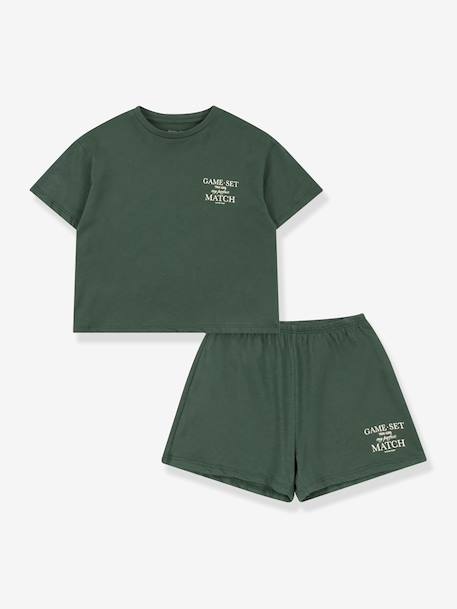 Ensemble T-shirt et short Famo vert - vertbaudet enfant 