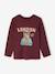T-shirt manches longues garçon blanc chiné+bordeaux+gris ardoise - vertbaudet enfant 