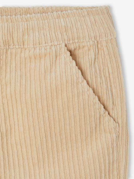 Pantalon en velours côtelé garçon facile à enfiler beige+bleu ardoise+marine - vertbaudet enfant 