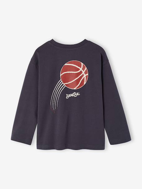 Jongensshirt met lange mouwen leigrijs - vertbaudet enfant 
