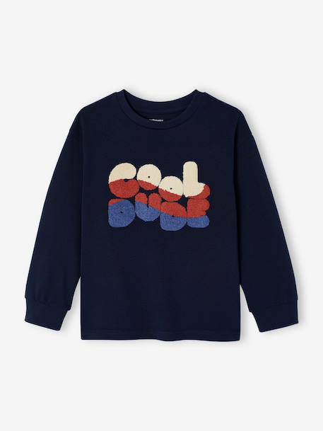 T-shirt manches longues garçon marine+noisette - vertbaudet enfant 