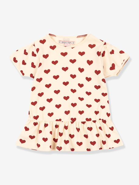 T-shirt met volantzoom rood - vertbaudet enfant 