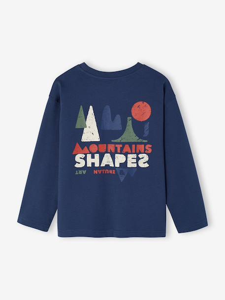 T-shirt manches longues garçon bleu océan+ocre+vert sapin - vertbaudet enfant 