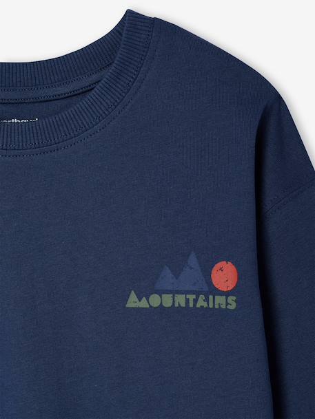T-shirt manches longues garçon bleu océan+ocre+vert sapin - vertbaudet enfant 